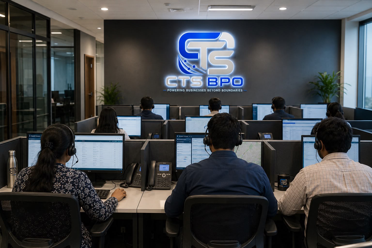 Crext Tech Solutions support team at work